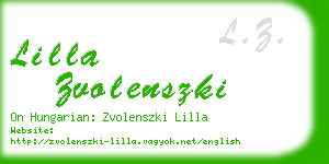 lilla zvolenszki business card